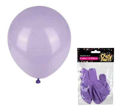 Purple Balloons, 6-Pack
