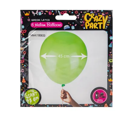 Green 45cm Balloons, 6-Pack