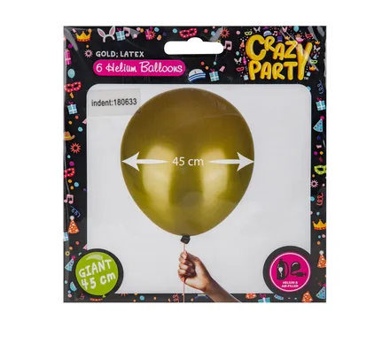 Gold 45cm Balloons, 6-Pack