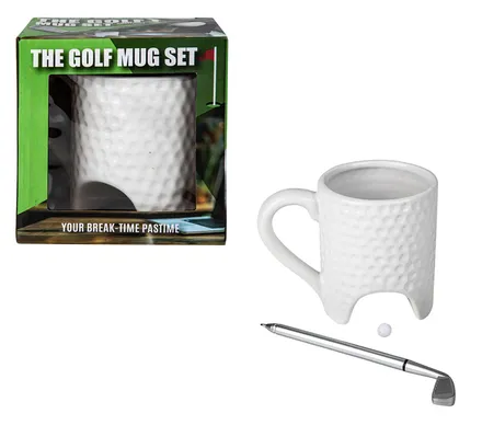 Novelty Golf Mug With Pen, 325ml