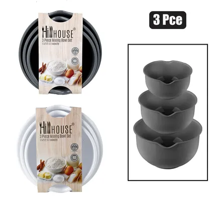 Mixing Bowl Set, 3 Piece, 1.5l - 2l - 2.