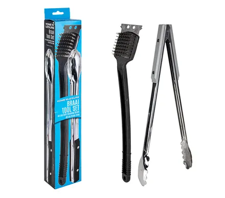 Braai Tong And Grill Cleaner Set