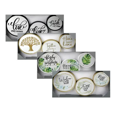 Wall Mirro, 3-Piece Set With Words