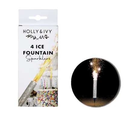 Ice Fountain Sparklers, 4-Piece
