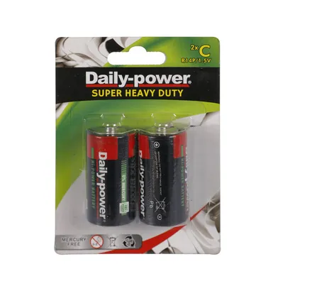 Super Heavy Duty Battery Size C 2 Pack