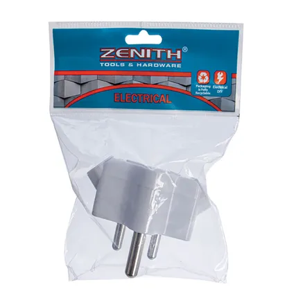 Plug Adapter 1x16amp,2x5amp 2 Pin