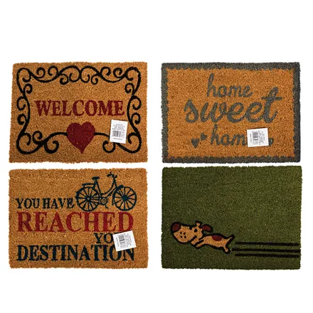 Printed Coir Doormat 40 X 60cm, Assorted