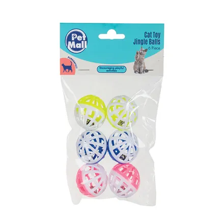 Cat Toy Jingle Balls 6 Pack