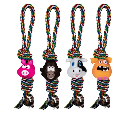 Dog Toy Rope And Animal, 40cm