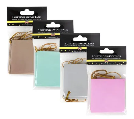 Folded Swing Tags For Gifts, 5-Piece