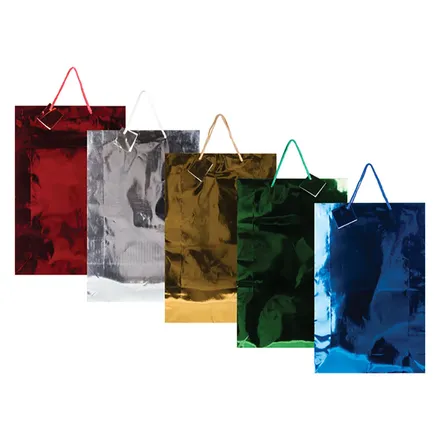 Jumbo Metallic Gift Bag, Solid Colours