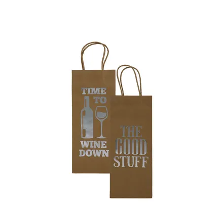 Paper Wine Bag With Wording