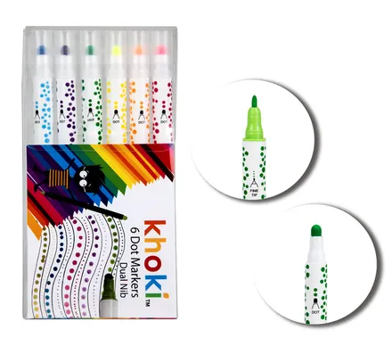 Dual Tip Dot & Marker, 6-Piece