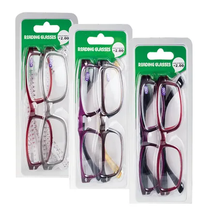 Reading Glasses +2 Twin Pack Assorted