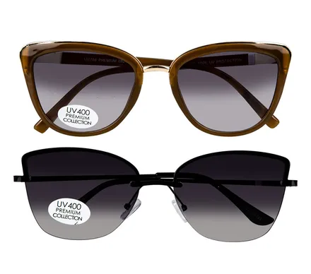 Sunglasses Metal Cateye Style