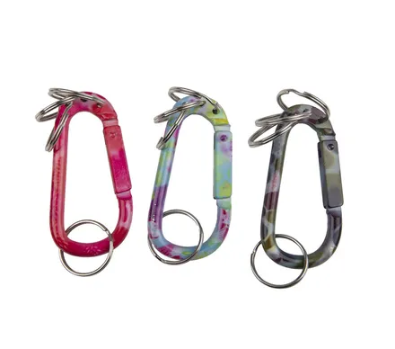 Snap Hook Keychain 4 Rings Assorted Col