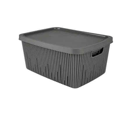 Storage Basket With Lid, 13l