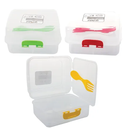 Lunch Box Three Divisions 13 X 17 X 9cm