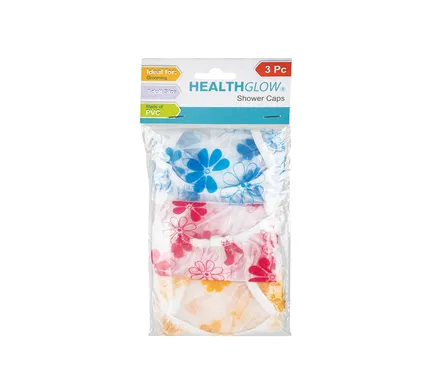 Pvc Shower Cap 3 Piece Assorted Designs