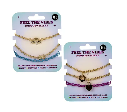 Kids Mood Bracelets, 3-Piece