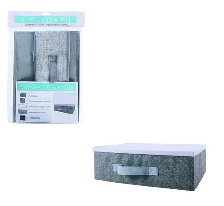 Storage Box With Lid, 33 X 23 X 11cm