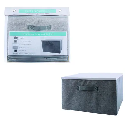 Storage Box With Lid, 40 X 30 X 25cm