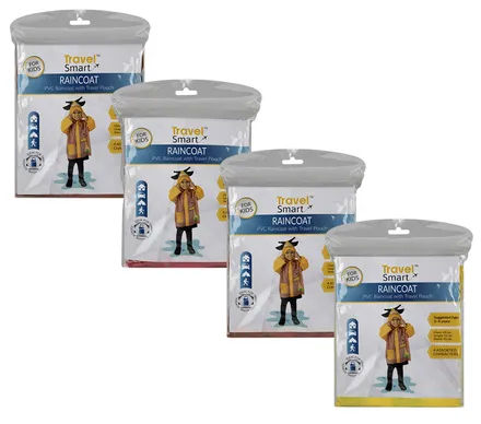 Kids Pvc Raincoat, Assorted Designs