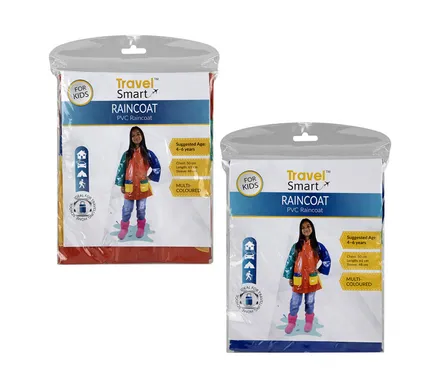 Kids Pvc Raincoat, Multi Colours