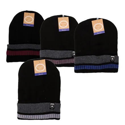 Mens Beanie, With Fleece Inner