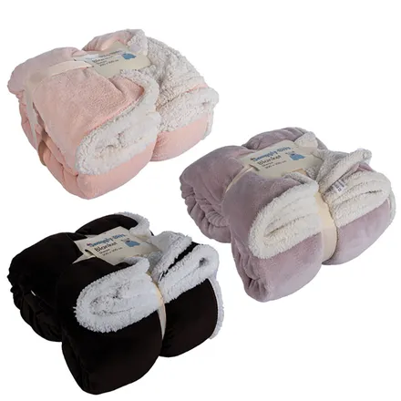 Flannel With Sherpa Blanket 200 X 200cm