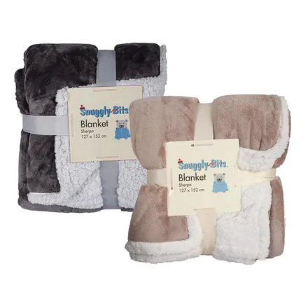 Flannel With Sherpa Blanket 127 X 152cm