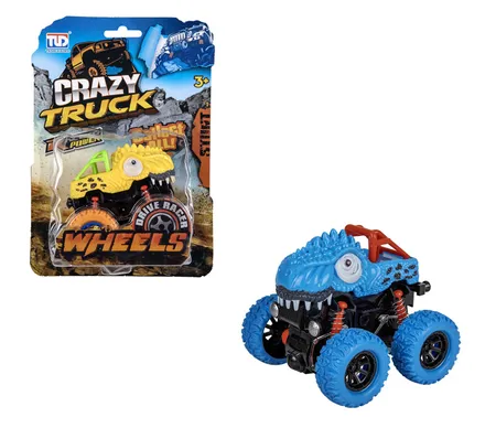 Monster Dinosaur Friction Jeep, 10cm