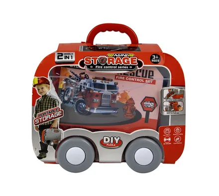 Boy Fireman Playset In Storage Box