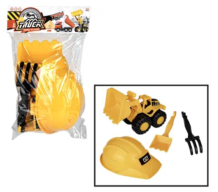 Construction Helmet&Vehicle Set 4-Piece