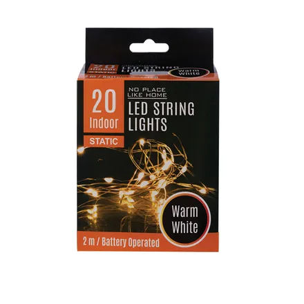 20 Bulb String Light Warm White, 2m