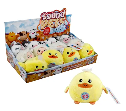 Stuffed Farm Animal With Sound, 11cm