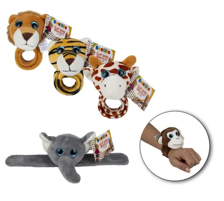 Stuffed Wild Animal Slapper Band, 22cm