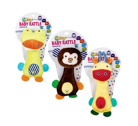 Baby Stuffed Rattle With Squeak