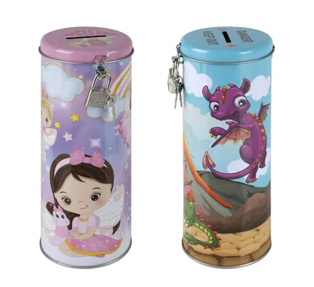 Tin Money Bank, 20.5 X 7.5cm