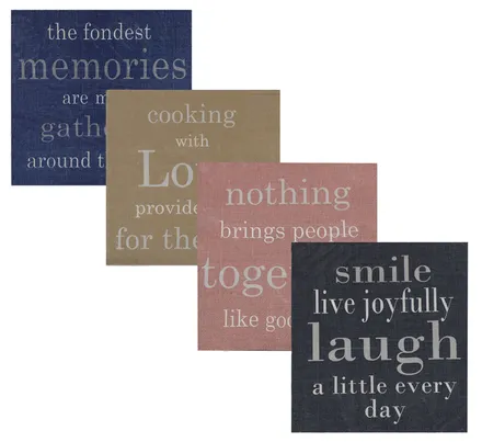 Serviettes 2ply 33cm 20pc Sayings